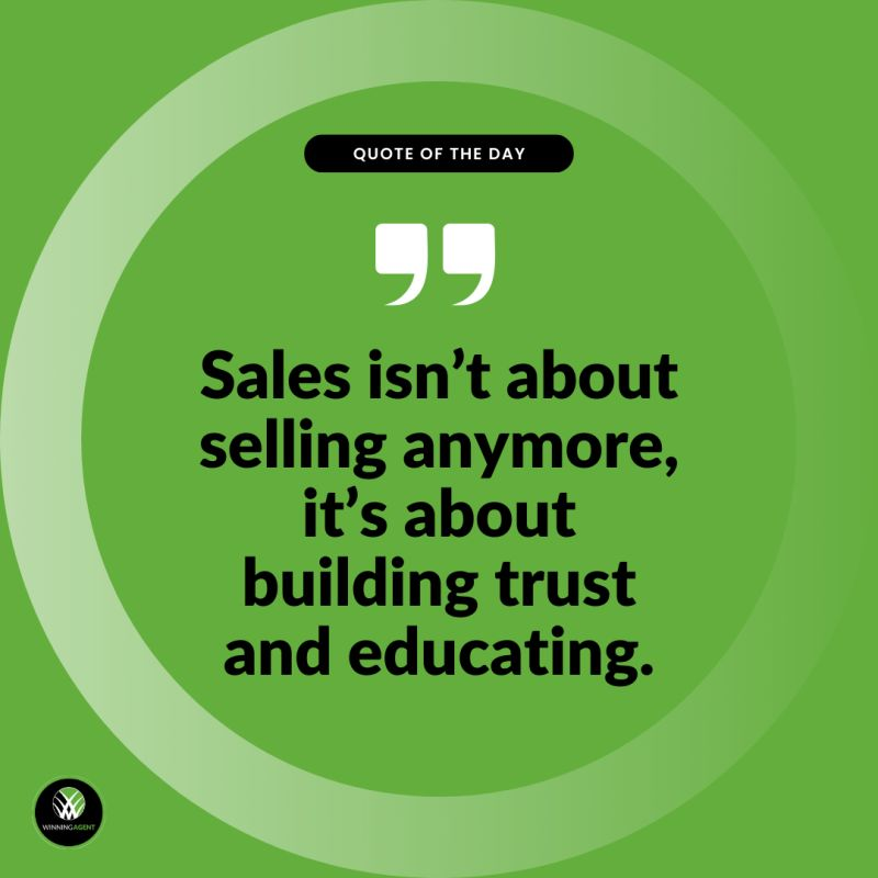 WinningAgent's tweet photo. Sales have evolved. 
It's no longer just about closing deals; it's about building genuine trust and educating your clients. At Winning Agent, we believe in helping you connect with your audience on a deeper level. Ready to transform your sales approach? 🤝 https://t.co/2vEVGWc9mY