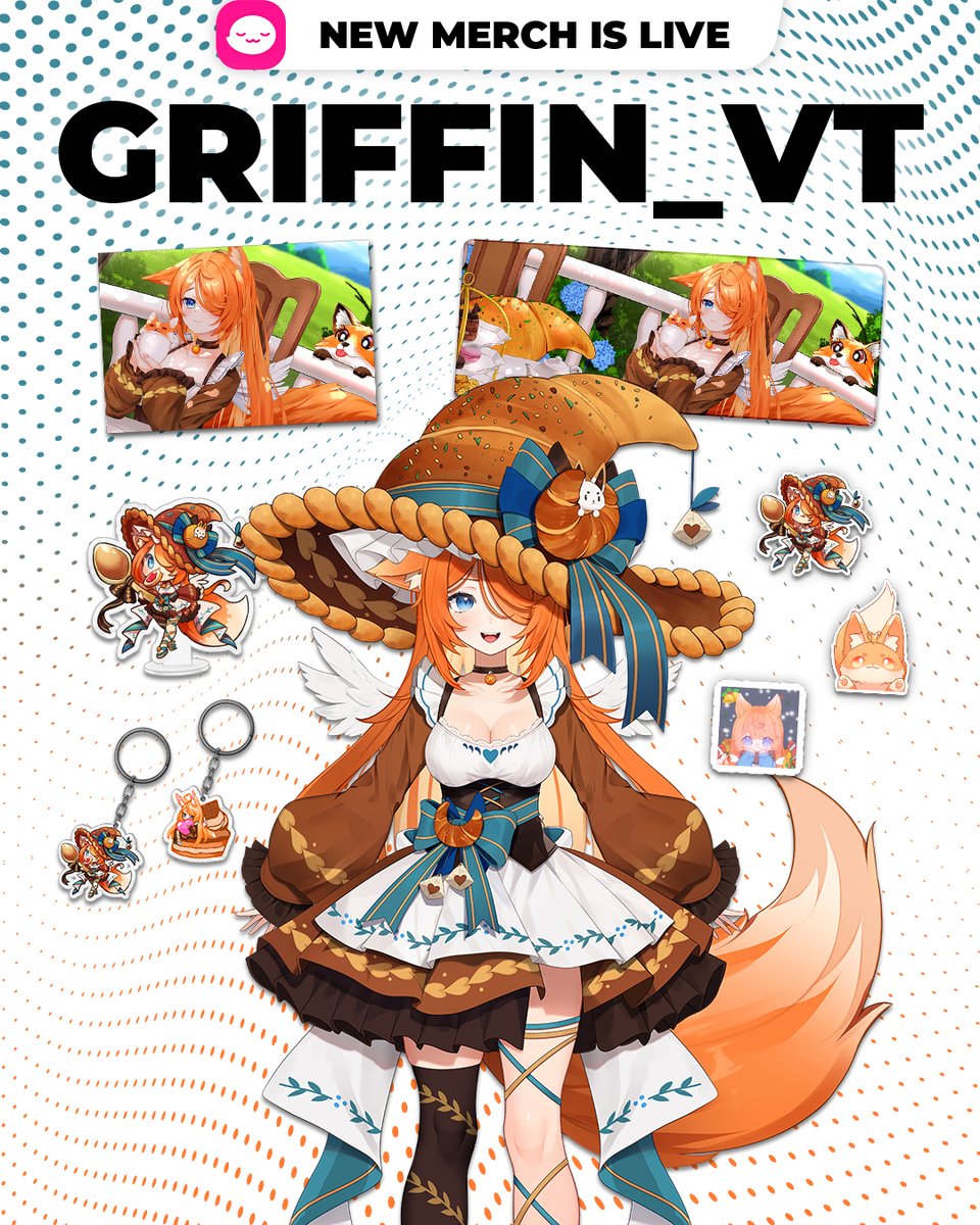 Ever wanted cute merch of your favorite carb-obsessed foxgirl? Now there is! (づ๑•ᴗ•๑)づ 🥐

I've partnered up with UwU Market to bring YOU cute merch of my new form! 

↓↓ Click the link below ↓↓