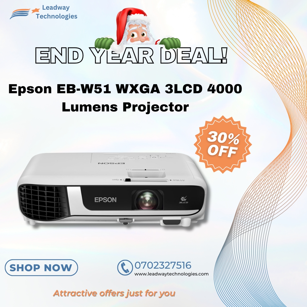 LeadwayTechLLP's tweet image. 🎯 VISUAL EXCELLENCE: Epson EB-W51! 4000 Lumens, WXGA, 3LCD, 300" Display, WiFi-Ready. Leadway's Year-End Special: Level Up Your Presentations Now! 📊 #ProjectorTech #BusinessSolutions #leadwaytech