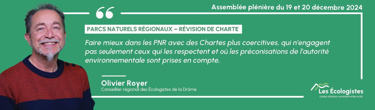 👉 Retrouvez l'intervention d'<a href="/RoyerOlivier26/">Olivier ROYER ⏚✌️🌻🍉🌧🌍</a> sur la révision de charte des parcs naturels régionaux : ecologieaura.fr/ap202412-pnr/