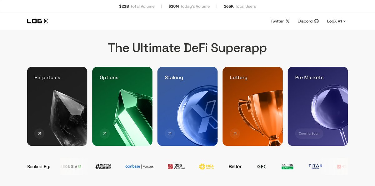 LogX: The Ultimate DeFi Superapp 🚀

DeFi is evolving FAST, and LogX is leading the charge. 

From Binary Options to Forex &amp; RWA Perps and Memecoin Perpetuals here’s why <a href="/LogX_trade/">LogX 🪵</a> is the platform you should be watching. 👀👇