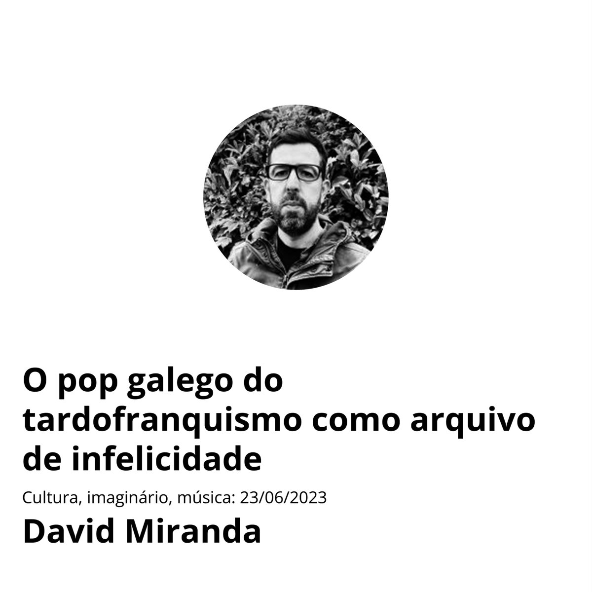 ClaraCorbelhe's tweet photo. Bo dia! ☕️

Hoje recuperamos o artigo de David Miranda no Caseto da Clara Corbelhe ⚡️

◽️https://t.co/kpmWJrtzEf https://t.co/fnhyL0yLod