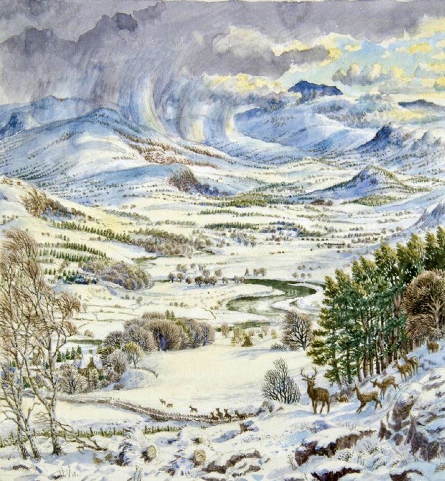LBFlyawayhome's tweet photo. Ladybird Artists Advent Calendar. Window 20
The Spey Valley 
Artist: SR Badmin https://t.co/uoS87j7CRG