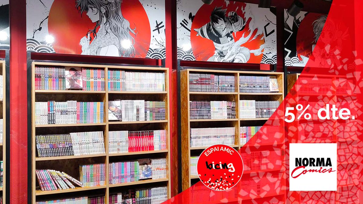 #EspaiAmic

Encara et falten alguns regals de Nadal?
A <a href="/NormaComics/">NormaComics</a> tenen el millor marxandatge dels teus personatges preferits de còmics, manga i series de TV!👕📚

Per ser del #bicing, tens un 5% de dte.!

Consulta condicions➡️ bicing.barcelona/avantatges/cul… bicing.barcelona/avantatges/cul…