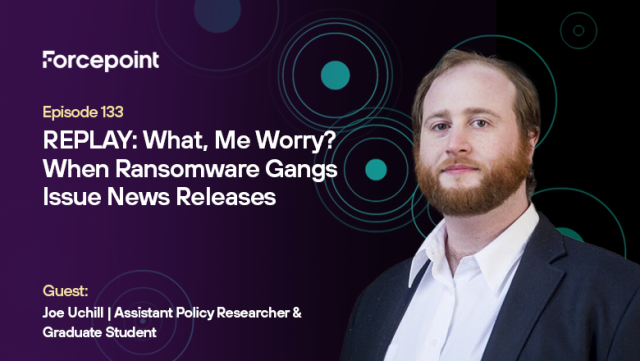 vinman527's tweet photo. Throwback to the first special episode of the TTP Podcast! We chatted with Joe Uchill, Assistant Policy Researcher &amp; Graduate Student, about ransomware gangs and strategies to reduce their financial incentives and increase criminal risks. #Forcepoint... https://t.co/lFPXU3yns8 https://t.co/0u61vlNKaB