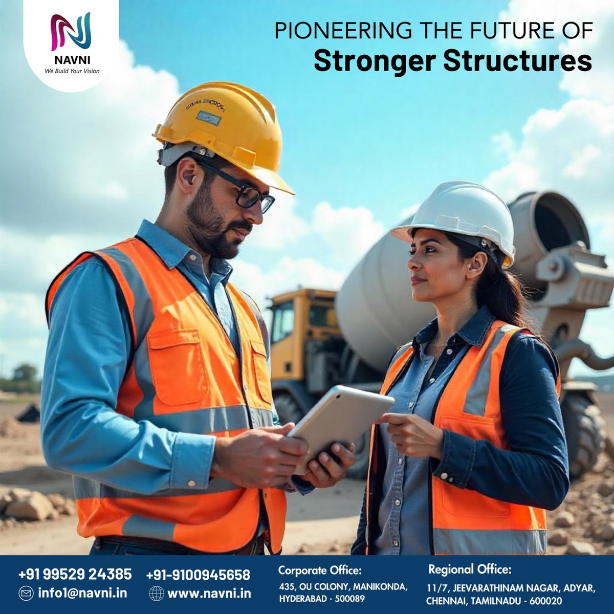 Navnistructural's tweet image. 🚀 Pioneering the Future of Stronger Structures at Navni Post Tensioning Systems Pvt. Ltd. 🚀

#NavniPostTensioning #StrongerStructures #ConstructionInnovation #PostTensioningSystems #BuildingTheFuture #ConstructionTechnology #StructuralStrength #ConstructionExperts #Innovative