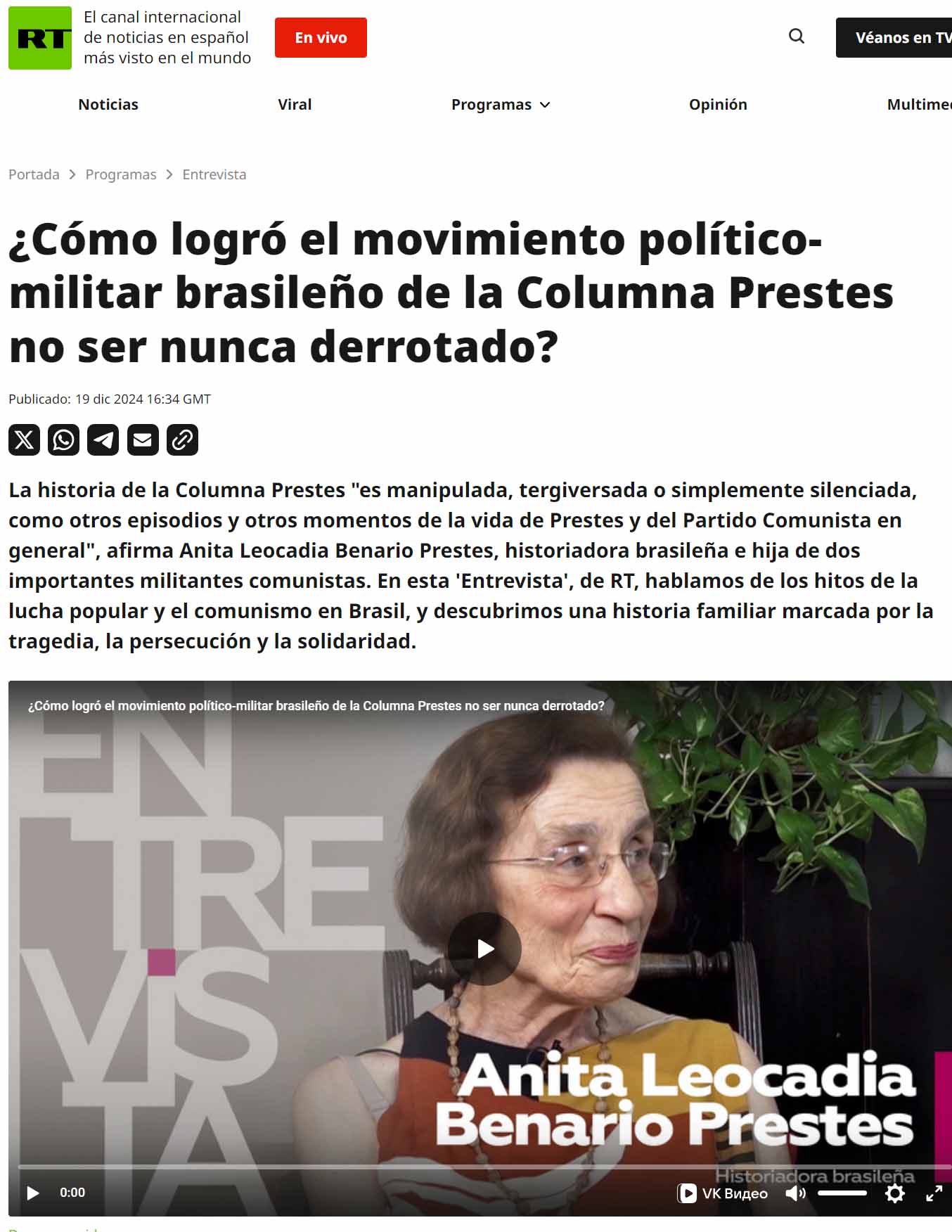 ¿Cómo logró el movimiento político-militar brasileño de la Columna Prestes no ser nunca derrotado?