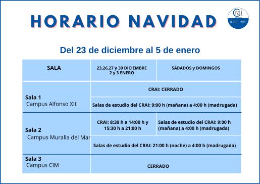 Horario de Navidad
