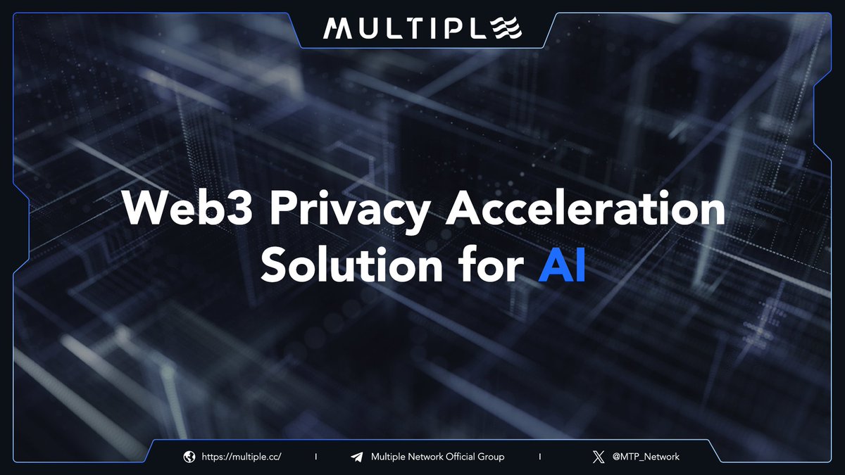 MTP_Network's tweet photo. 🔥「 Brand Announcement 」🔥
🎉 We’re excited to unveil our brand upgrade:

Multiple Network — A Web3 Privacy Acceleration Solution for AI

As a leading Web3 solution for AI, we specialize in privacy protection and data acceleration services, leveraging cutting-edge P2P and SD-WAN technologies. 🌐 Our commitment to building the DeAI ecosystem and delivering fast, secure, and decentralized data transfer services is stronger than ever. 🔒⚡

🌍 Check out our brand upgrade PR article here: https://t.co/MDbR5DrGYI

✨ Stay tuned for upcoming features, groundbreaking partnerships, and exciting developments that will amaze you! 🌟

#MultipleNetwork #Web3 #AI #Innovation