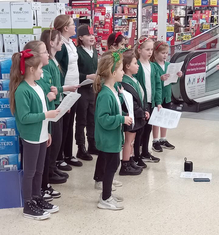 RotaryNorthEast's tweet photo. #Rotakids from @rotarynaycliffe Sugar Hill Primary School singing in Tesco to help raise funds for good causes. Very proud of them. #young #peopleofaction https://t.co/3KxzbVMDNB