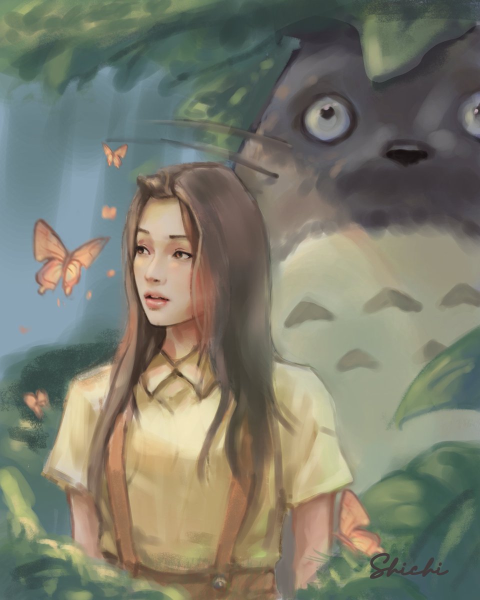 shichiness's tweet image. Repost of my Artwork of Gehlee and Totoro during UT days.
#UNIS #GEHLEE  #ArtworksForUnis #Unis_EAAT