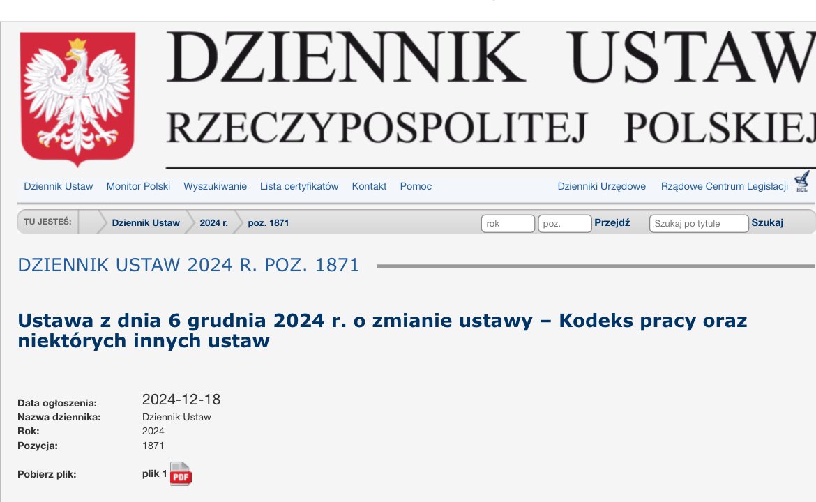 Nowelizacja kodeksu pracy wejdzie w życie 19.03.2025, od tego dnia mamy wcześniaków i chorych noworodków mogą składać wnioski do ZUS, nawet jeśli to będzie ostatni dzień urlopu macierzyńskiego. Duma i wdzięczność <a href="/MRPiPS_GOV__PL/">Ministerstwo Rodziny, Pracy i Polityki Społecznej</a> <a href="/AgaBak/">A. Dziemianowicz-Bąk</a> Zrobiliśmy to w rok dzięki determinacji ADB