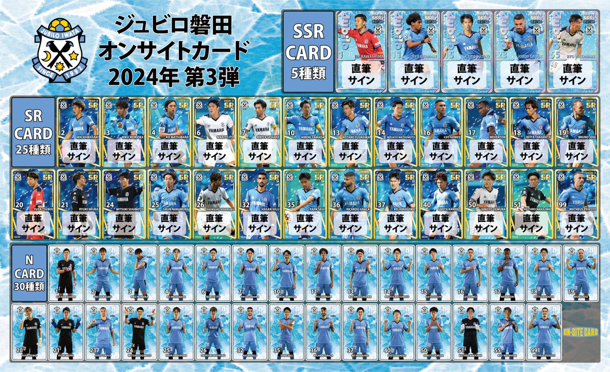 ジュビロ磐田・オンサイトカード】 2024年第3弾がジュビロショップ磐田