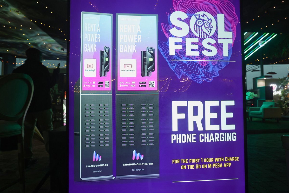 SafaricomPLC's tweet photo. Solfest 2024 VIP show was an unforgettable experience! We were delighted to connect with our customers, ensuring they stayed powered throughout the event with our convenient rental powerbanks.
#DoMoreWithMpesa #MPESAApp #Solfest2024 https://t.co/F8ix7ZQvd6