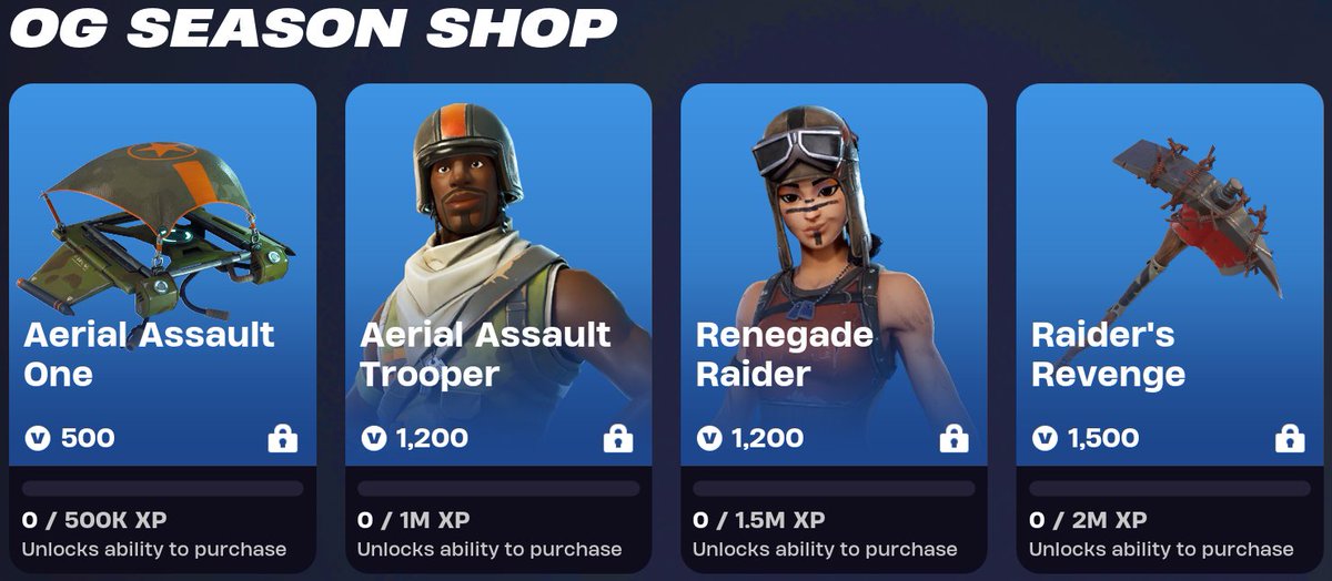Renegade Raider and Aerial Assault Trooper are BACK in Fortnite! 🤯

Will you be grinding the OG Season Shop? 🤔