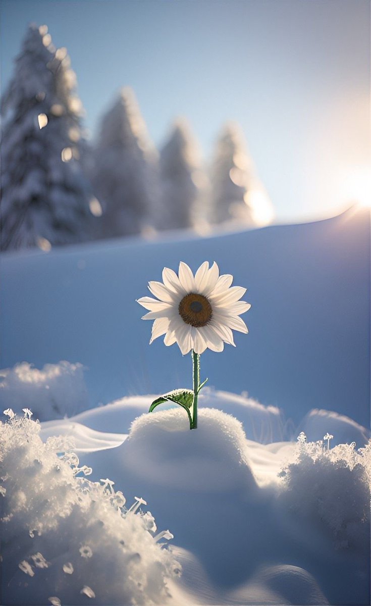 tariqalmashouq's tweet photo. زهرة تتحدى الثلج، كجمالك الذي يولد في أقسى الظروف ❄️☃️🌬

#عام_الاكتمال 🎯 https://t.co/gxK3M3r5cA