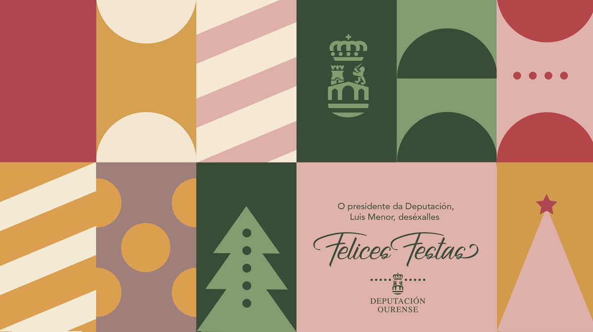 DeputacionOU's tweet photo. Desde a Deputación de Ourense desexámosvos FELICES FESTAS! https://t.co/8Kg1xM9UT8