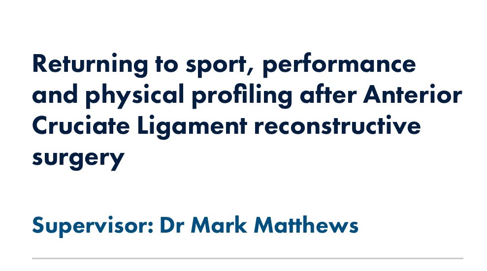 School of Sport & Exercise Science (@ulsterschsport) on Twitter photo 🚨FULLY FUNDED PHD 🚨
We are offering a fully funded PhD award, supervised by Dr <a href="/Mark_MatthewsNZ/">Mark Matthews</a>, Dr <a href="/Rodn3yK3nn3dy/">Rodney Kennedy</a>, Dr <a href="/carlamccabe/">Dr Carla Mc Cabe</a> & Prof Chris Bleakley
Closing Date: 2️⃣4️⃣th February 2024
#ACL #ReturnToPlay #Reconstruction #Surgery
More info👉 ulster.ac.uk/doctoralcolleg… 🚨FULLY FUNDED PHD 🚨
We are offering a fully funded PhD award, supervised by Dr <a href="/Mark_MatthewsNZ/">Mark Matthews</a>, Dr <a href="/Rodn3yK3nn3dy/">Rodney Kennedy</a>, Dr <a href="/carlamccabe/">Dr Carla Mc Cabe</a> & Prof Chris Bleakley
Closing Date: 2️⃣4️⃣th February 2024
#ACL #ReturnToPlay #Reconstruction #Surgery
More info👉 ulster.ac.uk/doctoralcolleg…
