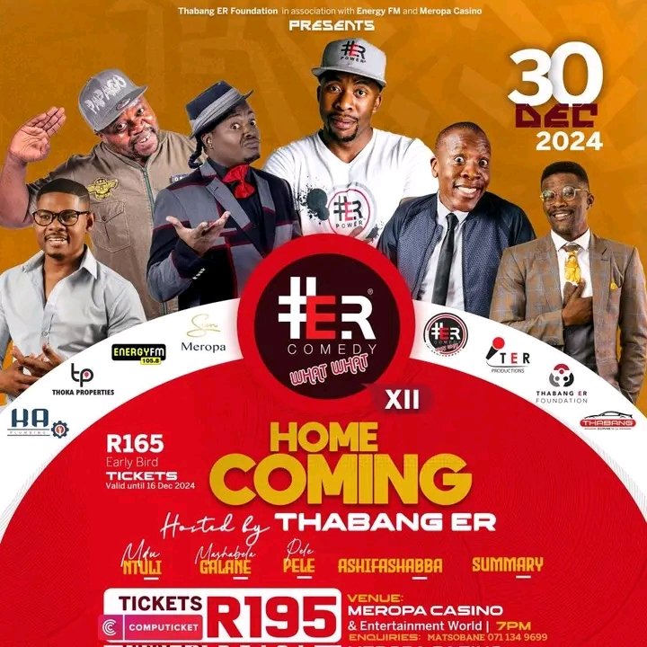 MduduziAmos's tweet photo. #ER Comedy What What XII Homecoming
Date: 30 December 2024, 7pm
Venue: Meropa Casino and Entertainment World, PLK #EFFNPA #3rdNPA #JuliusMalema #Ndlozi #EFF #MKPartyAnniversary #MakhadziOneWomanShow #polokwane #limpopo Mr Moloto #LADGAC #Bomma #Limpopo #Polokwane #N1 #N1North https://t.co/wJGAy1ogaM