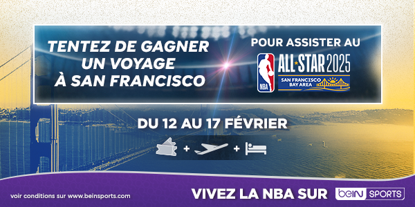 🎁 JEU CONCOURS
🔥 Tentez de gagner un voyage pour assister au NBA ALL STAR SAN FRANCISCO 2025
➡️ Pour jouer, RT avant le 6 janvier 2025 23h53
🔮 Tirage au sort le 7 janvier 2025
👉 Voir conditions sur tinyurl.com/ms5zhr76