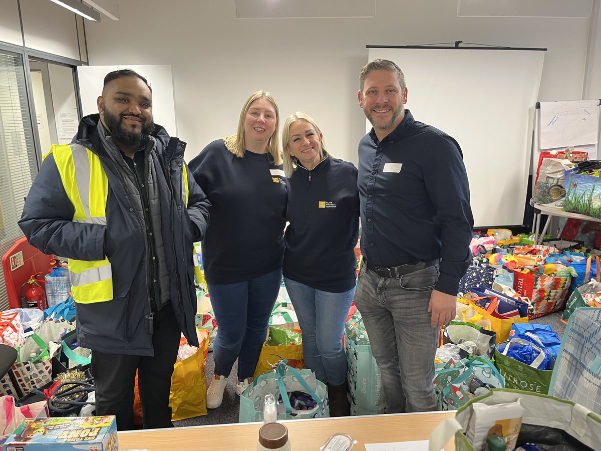 Elite Project Services (@_eliteps) on Twitter photo We are thrilled to share that a few members of our team took part in a volunteer gift wrapping & hamper sorting day to support families in need over Xmas.
Big thanks to <a href="/HadleyProperty/">HadleyPropertyGroup</a> and <a href="/magpieprojectuk/">The Magpie Project</a> for letting us be involved in such a meaningful initiative🎄 #WeAreElite We are thrilled to share that a few members of our team took part in a volunteer gift wrapping & hamper sorting day to support families in need over Xmas.
Big thanks to <a href="/HadleyProperty/">HadleyPropertyGroup</a> and <a href="/magpieprojectuk/">The Magpie Project</a> for letting us be involved in such a meaningful initiative🎄 #WeAreElite