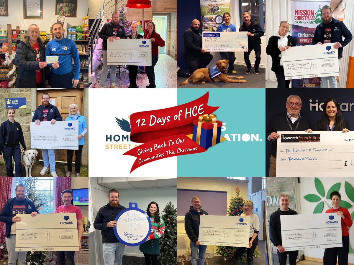 🎄 As part of our annual tradition of giving back over the Christmas period, our 12 Days of HCE campaign is returning once again! 

👉 For a breakdown of all the charities and what they do, please take a read of our 12 Days of HCE blog here: howardcivileng.co.uk/news/weve-been…