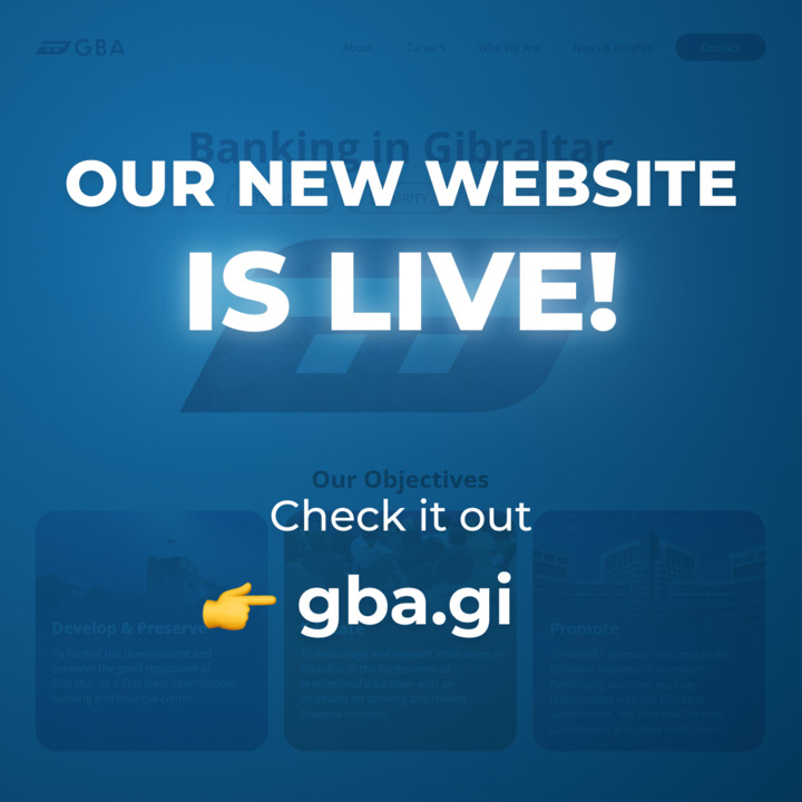 GibBankAssoc's tweet photo. 🚀 Exciting news! We're thrilled to announce the launch of our brand new website: https://t.co/eKmILoPaTu

Experience a modern online presence for the Gibraltar Bankers Association 🌐🏦

#GBA #ModernBanking #Gibraltar #NewWebsite #FinancialInnovation https://t.co/O1NdZFnxmd