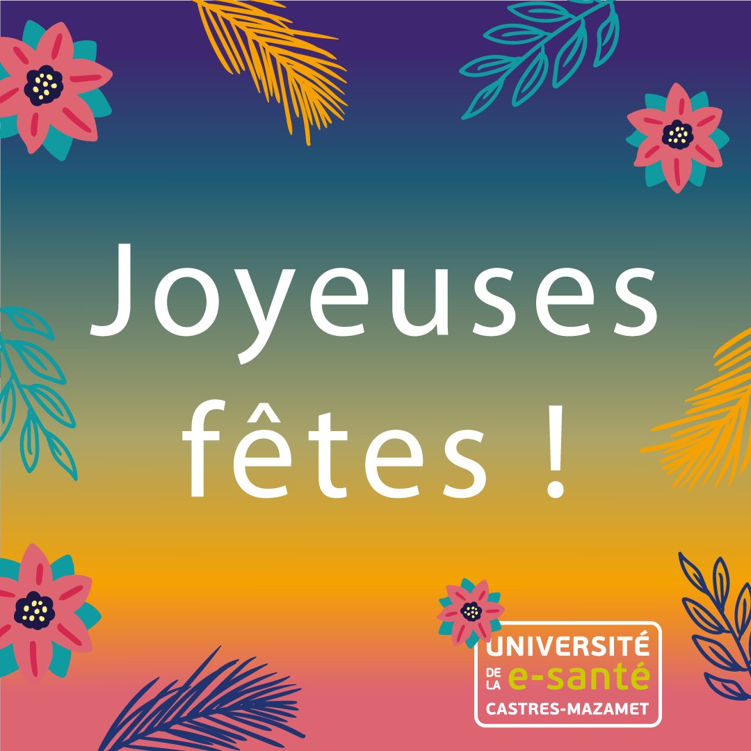 🎄 Toute l'équipe de l'#univEsante vous souhaite de merveilleuses fêtes de fin d'année ! 
🚀Que cette période soit remplie de joie, de partage et d'innovations pour une innovation en santé toujours plus connectée et au service du patient !
🙏Merci pour votre engagement tout au
