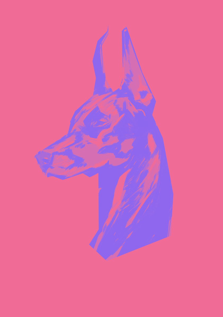 started sketching animals. 💜🩷