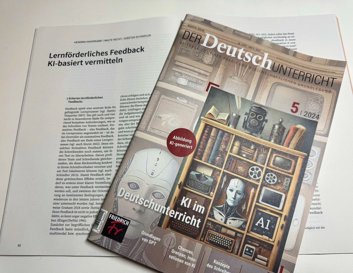 FelloFish (@fellofishcom) on Twitter photo 📚 Neu in "Der Deutschunterricht": Themenheft "KI im Deutschunterricht"
<a href="/KSchindler1/">Kirsten Schindler</a>, <a href="/PaintedPike/">Malte Hecht</a> & <a href="/hav_hendrik/">Hendrik Haverkamp</a> vergleichen Feedback von ChatGPT, PEER & Fiete.ai und stellen die Frage: Wie kann KI lernförderliches Feedback unterstützt! Ein spannender Einblick! 👀 📚 Neu in "Der Deutschunterricht": Themenheft "KI im Deutschunterricht"
<a href="/KSchindler1/">Kirsten Schindler</a>, <a href="/PaintedPike/">Malte Hecht</a> & <a href="/hav_hendrik/">Hendrik Haverkamp</a> vergleichen Feedback von ChatGPT, PEER & Fiete.ai und stellen die Frage: Wie kann KI lernförderliches Feedback unterstützt! Ein spannender Einblick! 👀