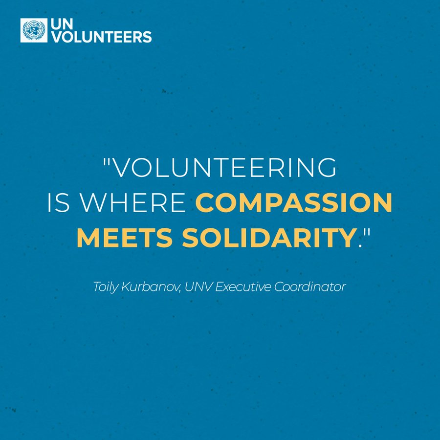 UNVolunteers's tweet photo. When we support each other from a position of trust, humility, respect and equality, anything is possible. 

#SolidarityDay https://t.co/YRXT2lmNYK