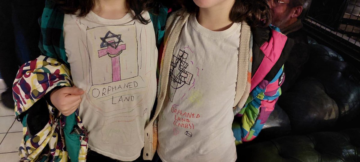 We've been back home for a few days now, but our hearts and minds are still on the roads of the incredible tour we just completed. Here are some heartfelt wishes from the kids, along with their self-painted t-shirts from our last show.

Shabbat Shalom from the Orphaned Land!