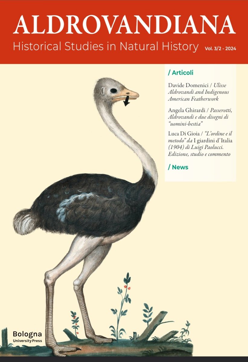 Another issue of Aldrovandiana is out!🐚🦚🌸
aldrovandiana.it/issue/view/34/…
...with book reviews by Pietro Li Causi, Beatrice Falcucci, and Stefano Mulas
#histsci #naturalhistory #OA
<a href="/dmorroneb/">Daniele Morrone</a>