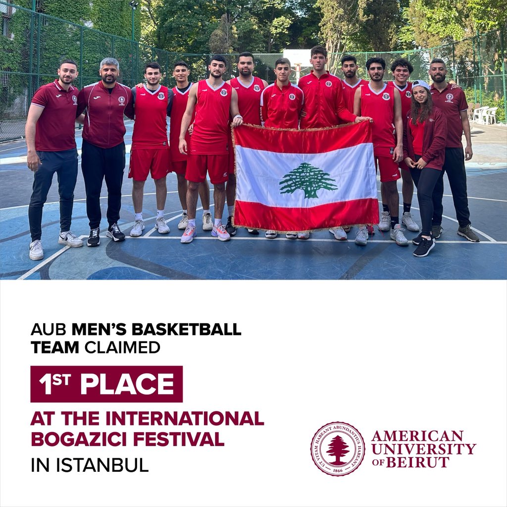 American University of Beirut (@aub_lebanon) on Twitter photo Celebrating World Basketball Day with a proud moment for AUB as our Men’s Basketball Team dominated the court at the International Bogazici Festival in Istanbul!
<a href="/AUBphoenix/">AUB Athletics</a> Celebrating World Basketball Day with a proud moment for AUB as our Men’s Basketball Team dominated the court at the International Bogazici Festival in Istanbul!
<a href="/AUBphoenix/">AUB Athletics</a>