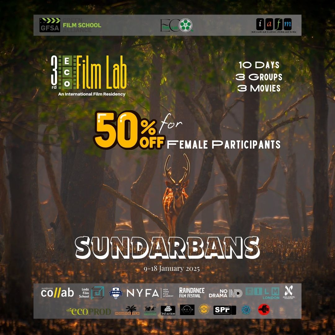 iafmedu's tweet photo. 🎥🌿 Calling all female filmmakers!

@iafmedu is thrilled to offer 50% off for women to join the 3rd ECO Film Lab this January in the mangrove forest, Sundarbans!

📅 Date: January 9-18, 2025
📍 Location: Sundarbans

#FemaleFilmmakers #ECOFilmLab #IAFM #Sundarbans #FimResidency https://t.co/eBDSXdLjuN