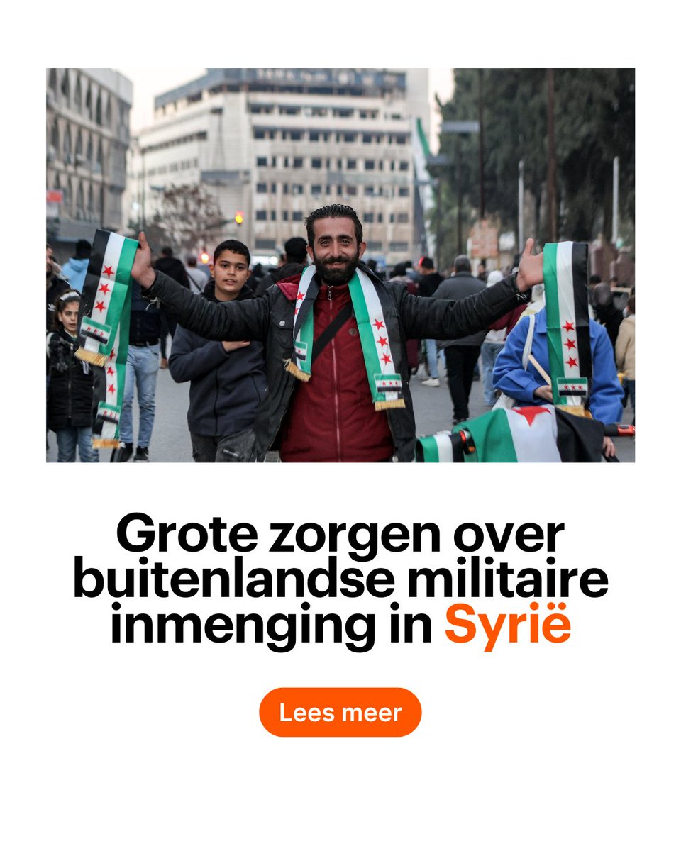 Sinds de val van de regering-Assad mengen verschillende staten zich, meer dan voorheen, militair in het land. Dat is zeer zorgwekkend. 

Lees hier onze reactie: paxvoorvrede.nl/nieuws/grote-z…