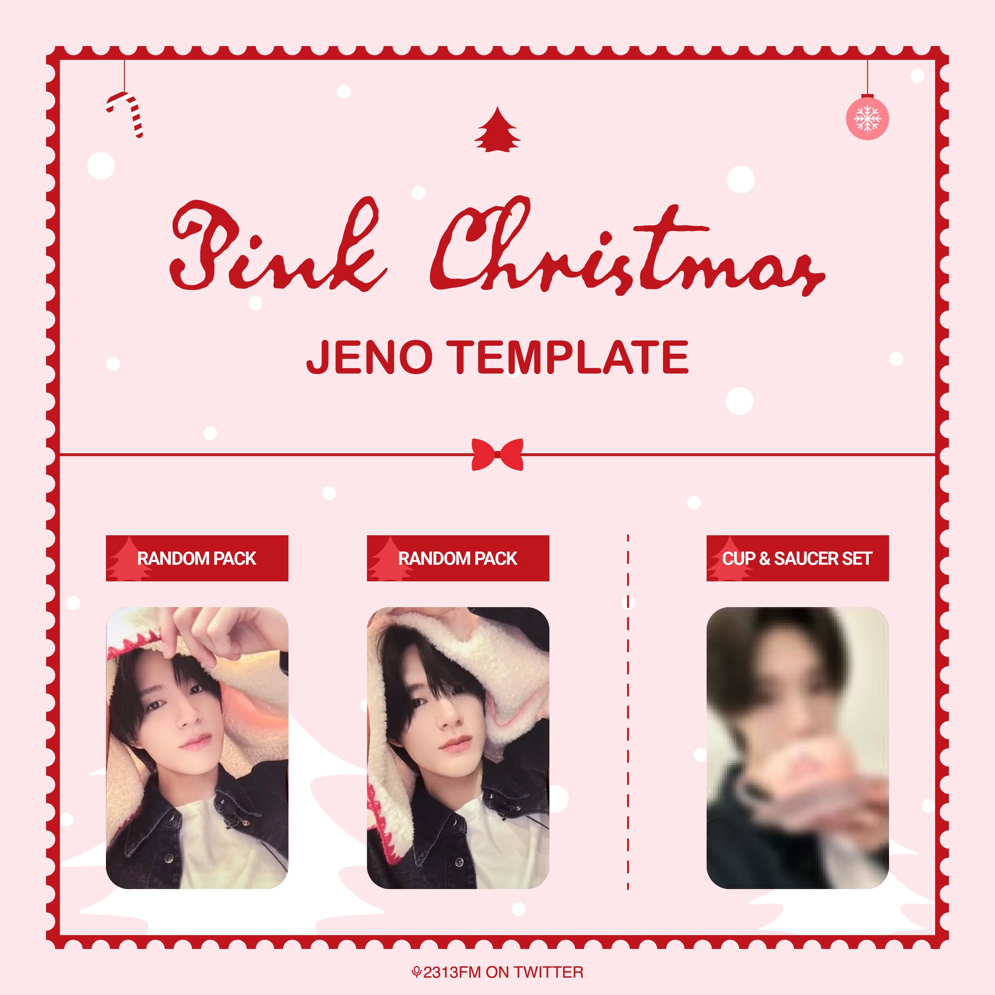 NCT - NCT DREAM PINK CHRISTMAS 2023 トレカ ヘチャン Pocamarket, NCT HAECHAN 2023 PINK CHRISTMAS RANDOM PACK K
