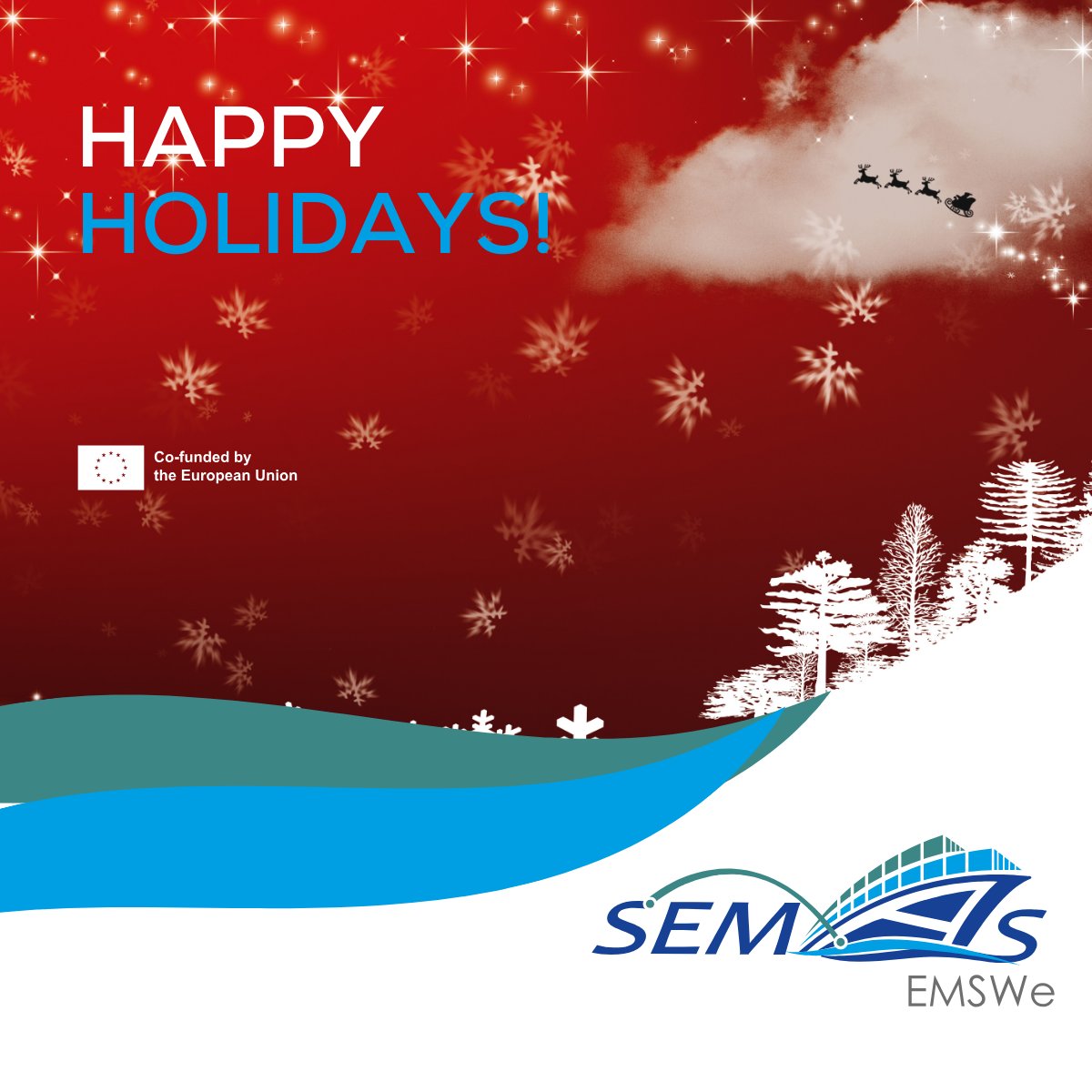 🎄#SEMASProject whises you a happy holiday season and a prosperous New Year!

As 2024 ends, the SEMAS-EMSWe Project celebrates its launch. 2025 as its first full operational year, the EMSWe will enhance efficiency, interoperability, and seamless communication across Member States