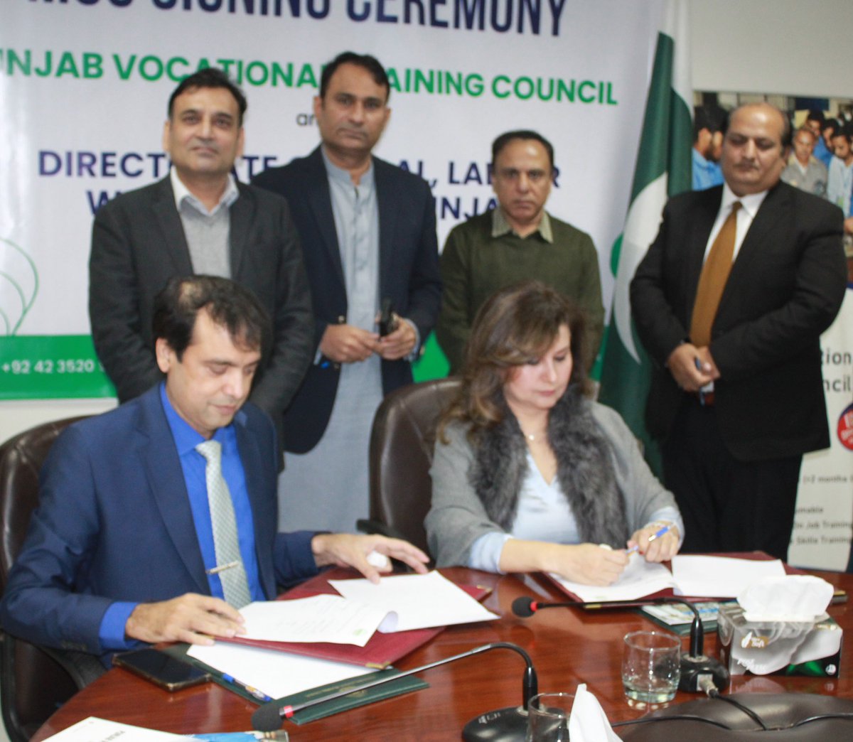 Directorate of Labour Welfare (DGLW) and Punjab vocational training council (PVTC ) signed an MOU to collaborate for Human Resource Development and capacity building of the labour market