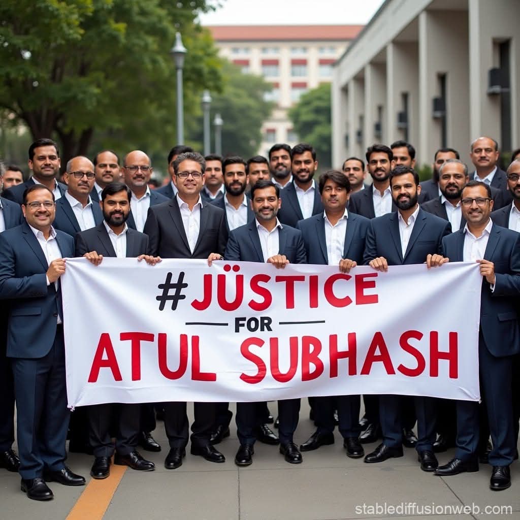 NCMIndiaa's tweet photo. #JusticeForAtulSubhash is fine but we did not understand the reason behind these smiles? https://t.co/y5EJsBOjCC