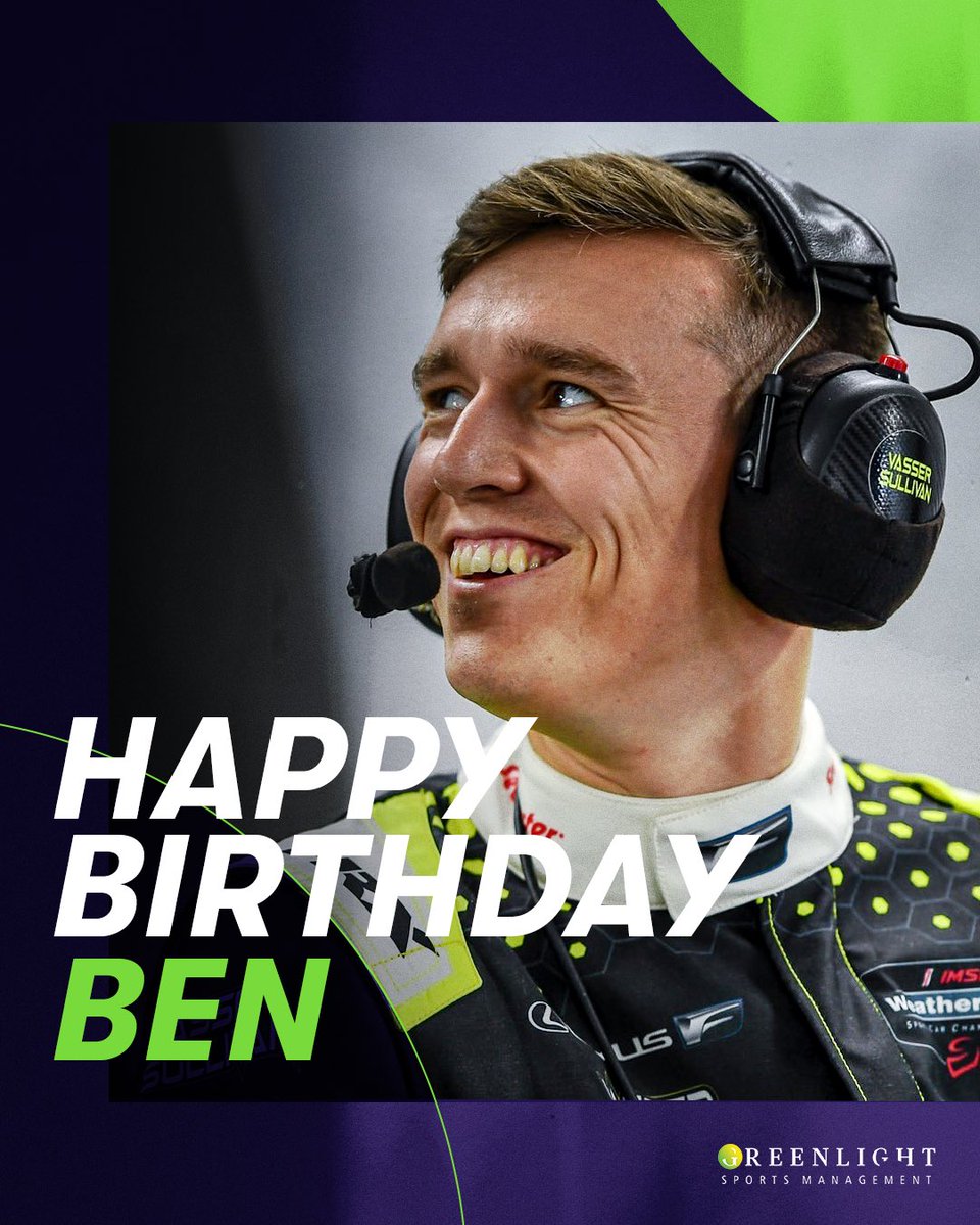 Greenlight Sports Management (@greenlightsp) on Twitter photo It’s time for us to celebrate another birthday! 🥳
🎂 Have a fantastic day with your family and friends <a href="/BenBarnicoat/">Ben Barnicoat</a> and enjoy the off-season before 2025 roars into life!
#GreenlightSportsManagement #GSM #BloodSweatCareers #Motorsport It’s time for us to celebrate another birthday! 🥳
🎂 Have a fantastic day with your family and friends <a href="/BenBarnicoat/">Ben Barnicoat</a> and enjoy the off-season before 2025 roars into life!
#GreenlightSportsManagement #GSM #BloodSweatCareers #Motorsport