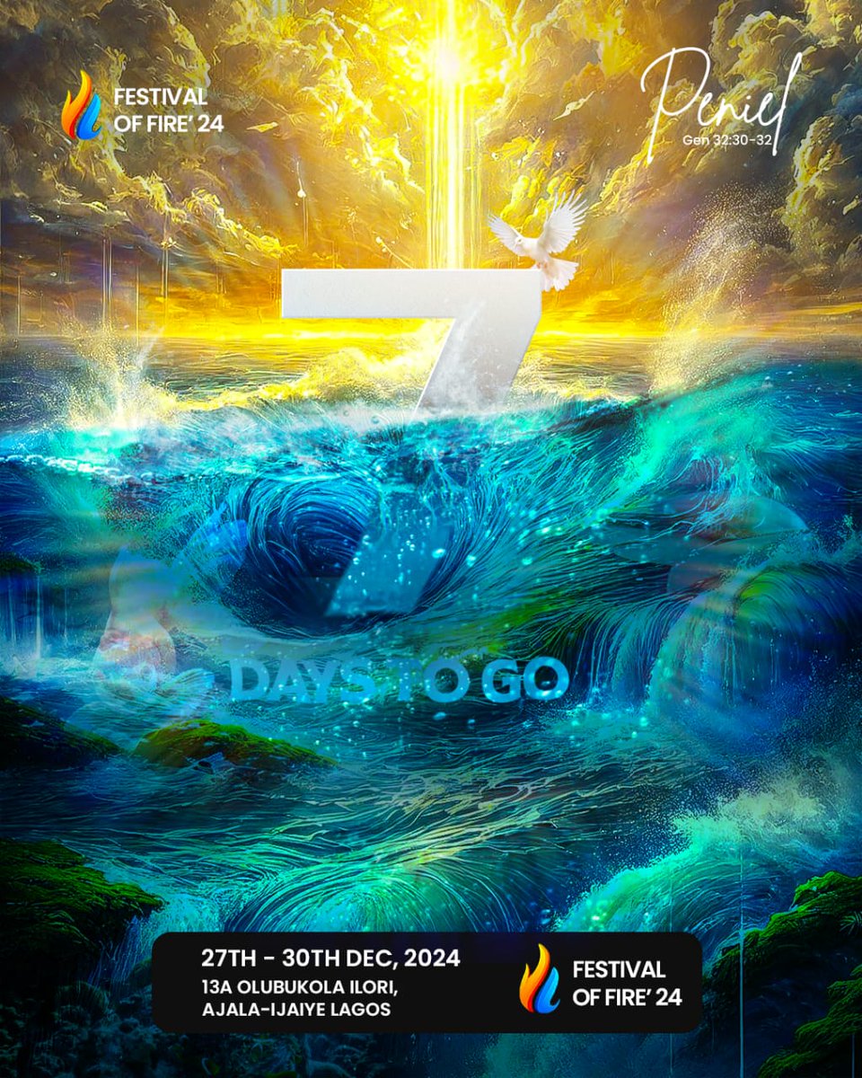 SW_Ilelakinwa's tweet image. Don't miss this for anything... Pray, Plan, Pray, Prepare and Pray ❤️‍🔥❤️‍🔥❤️‍🔥

#FOF '24
#07daystogo
#JesusWeWontBeFew
🔥🔥🔥❤️‍🔥❤️‍🔥❤️‍🔥