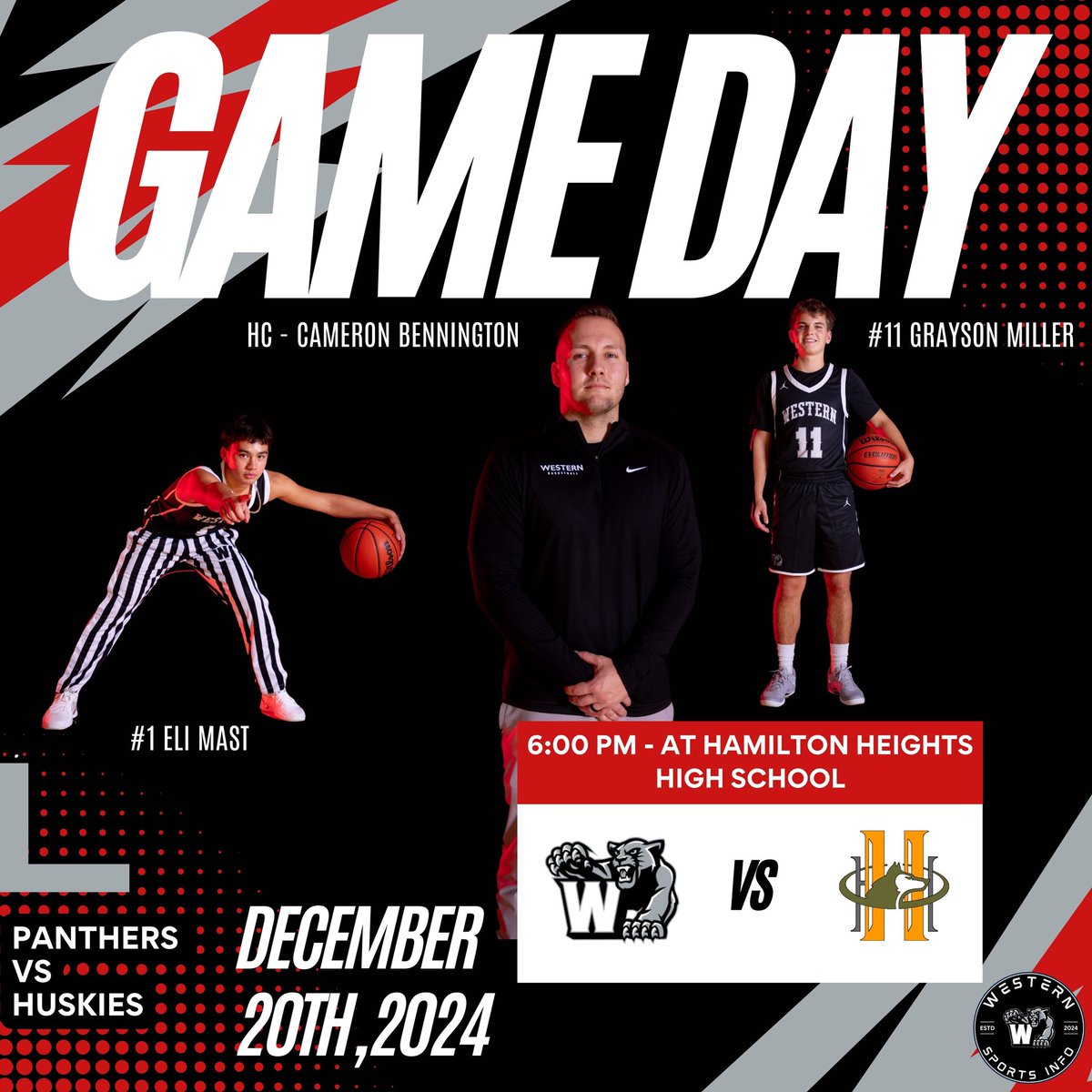 WHS Sports Information (@whs_sid) on Twitter photo 🏀Boys Basketball🏀
<a href="/PantherHoopsWHS/">Western Panthers Basketball</a>
ITS GAME DAY!!
🆚Hamilton Heights
⏰6:00pm (JV start)
📍Hamilton Heights High School
🎥 fan.hudl.com/usa/in/arcadia… 🏀Boys Basketball🏀
<a href="/PantherHoopsWHS/">Western Panthers Basketball</a>
ITS GAME DAY!!
🆚Hamilton Heights
⏰6:00pm (JV start)
📍Hamilton Heights High School
🎥 fan.hudl.com/usa/in/arcadia…