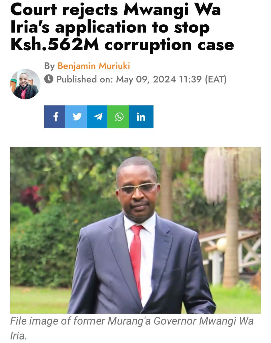 Ruto has appointed Mwangi Wa Iria as the Chairperson of Public Procurement Regulatory Board. Wa Iria is in court facing several corruption charges, including abuse of office, conflict of interest, unlawful acquisition of public property, and money laundering! Kasongo has no shame