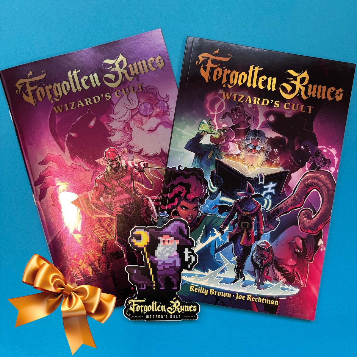 ComicsTitan's tweet photo. 🎉 GIVEAWAY! 🎉

To celebrate FORGOTTEN RUNES: WIZARD'S CULT graphic novel releasing this month, we're giving 4 people the chance to win:

Special edition foil variant of Issue #1 comic, a copy of the collected graphic novel, and a sticker!

RT with #ForgottenRunesTitan to win! https://t.co/4DOwL3Gl9n
