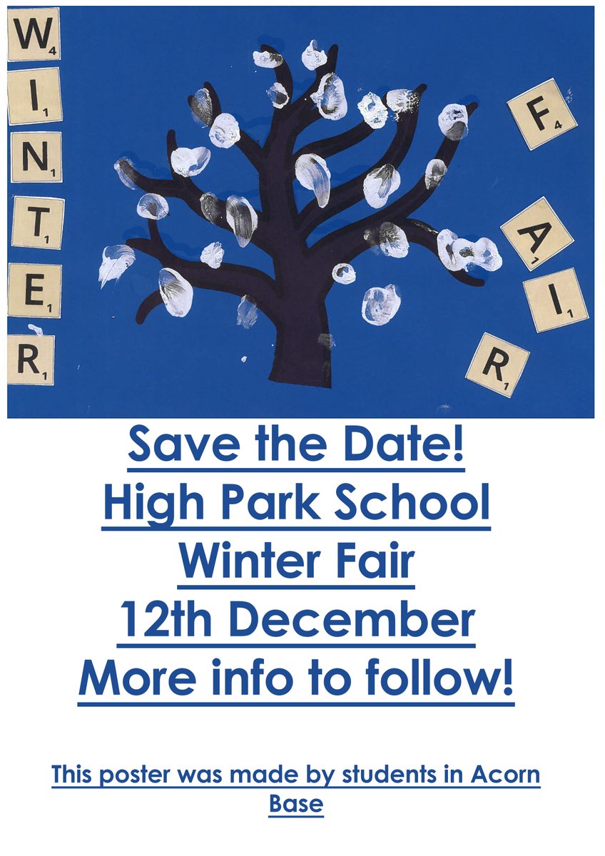 We have had a wonderful run up to the holidays at High Park, with Christmas jumper day, winter activities, the winter fair and even Santa came to visit us! We look forward to seeing everyone in the New Year!