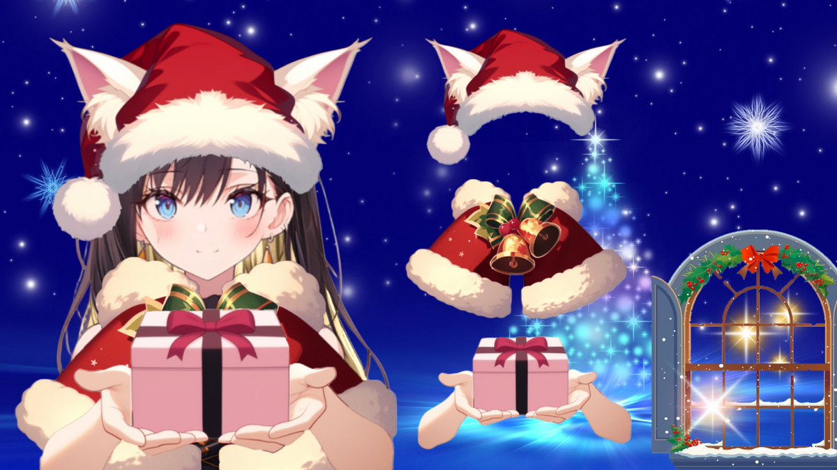 jun_kita567's tweet photo. ˗ˏˋ￼クリスマス2特別素材公開￼ˎˊ˗
／
￼着せ替えでクリスマス気分に✨
＼
この冬、素敵な配信や投稿を彩りませんか？

▷ いいね￼&amp;リポスト￼で自由に使用OK！

#Vtuber素材 #Vtuberフリー素材 #Iriam素材 #おはようVtuber素材 #お��すみVtuber素材 #配信者用
#クリスマス￼ #フリーイラスト https://t.co/HM2Ry8Zv90
