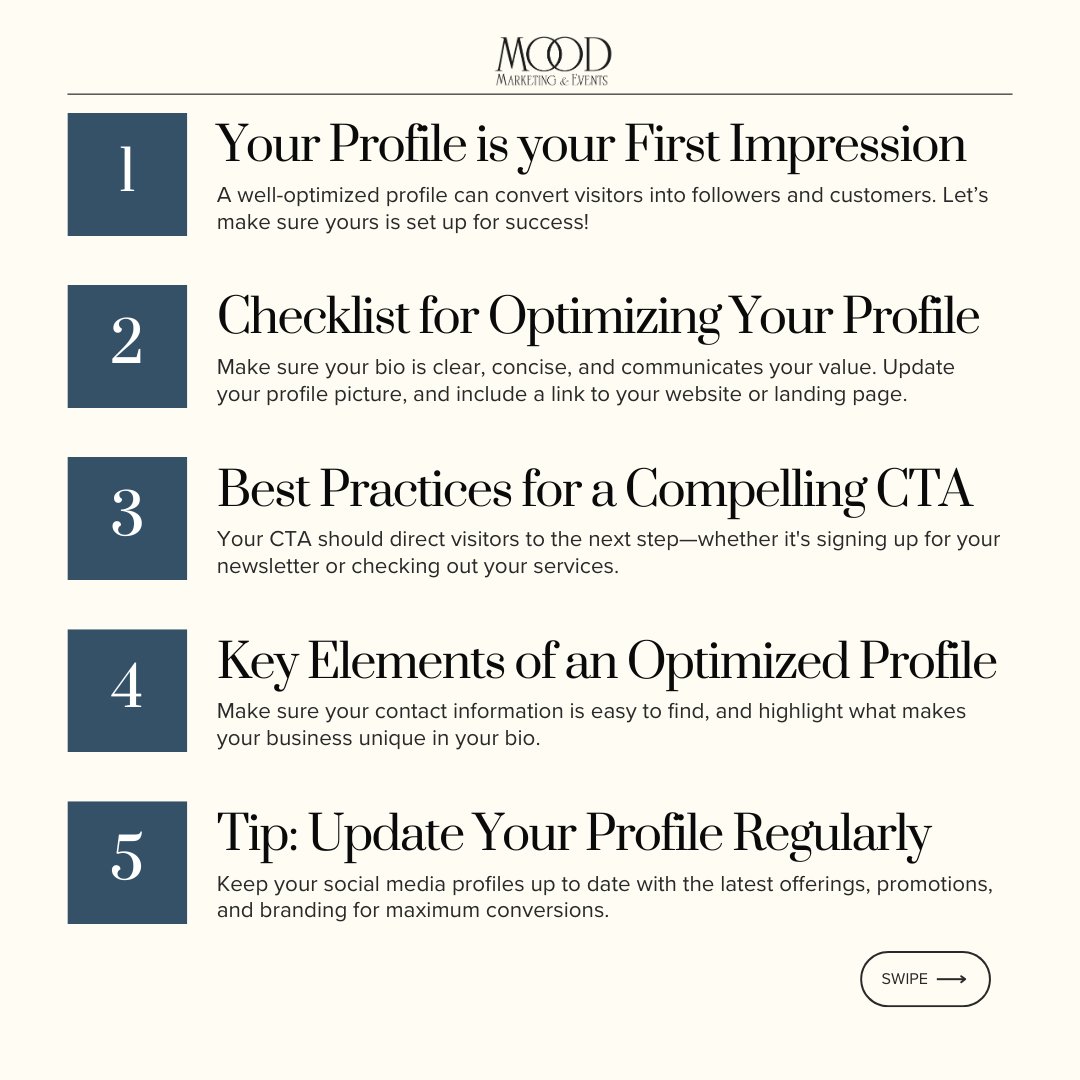 moodm_e's tweet image. Your social media profile is the digital storefront of your business—make it irresistible! 💯
What’s the last thing you updated on your profile? Share in the comments below! 👇
#SocialMediaSuccess #ProfileOptimization #DigitalMarketingTips
