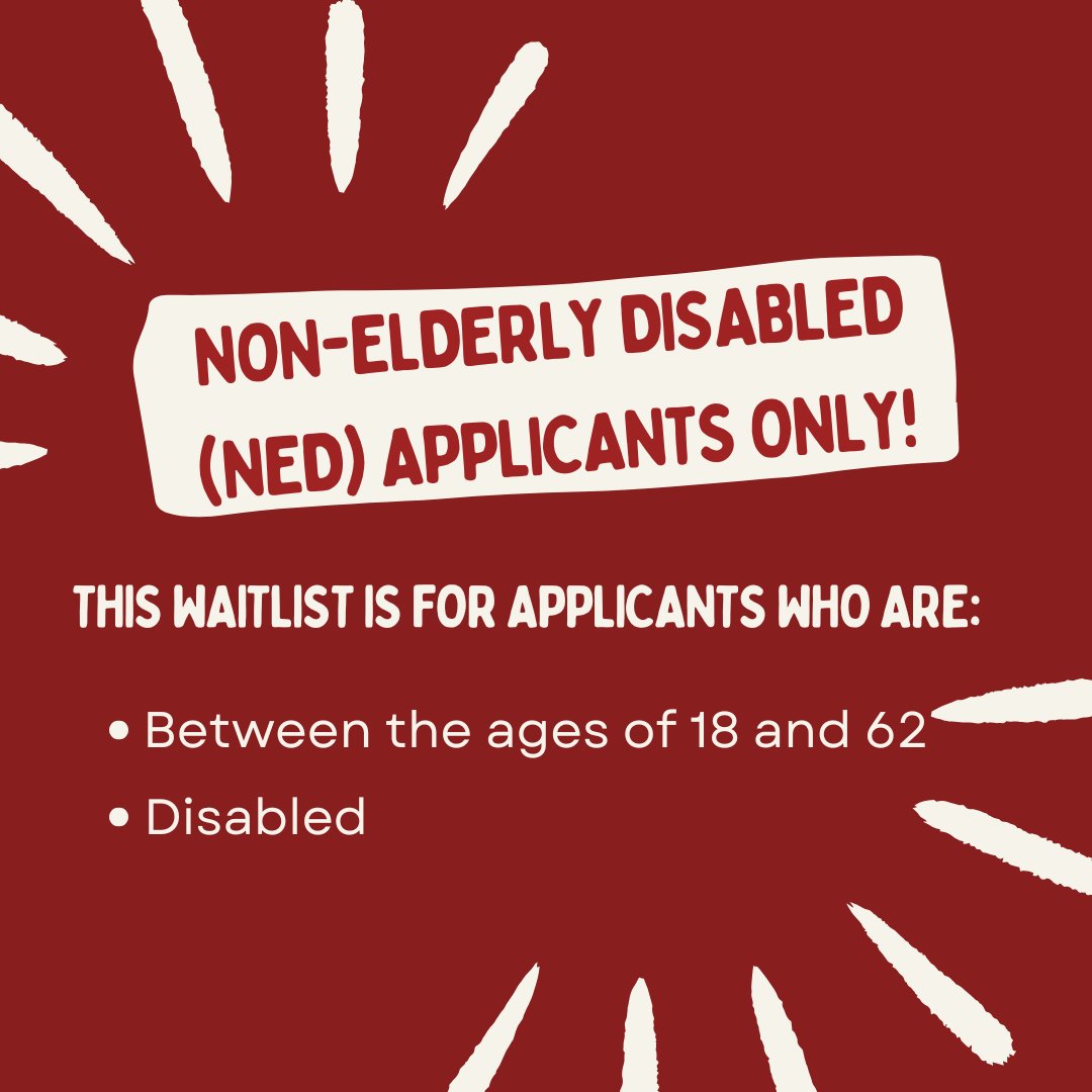 Are you...
-disabled?
AND
-between the ages of 18 and 62?
AND
-institutionalized, or living in a segregated setting, or homeless or at risk of becoming so?

We have a Section 8 waitlist opening for you on January 7! See the counties and more on our website shorturl.at/3nG0C