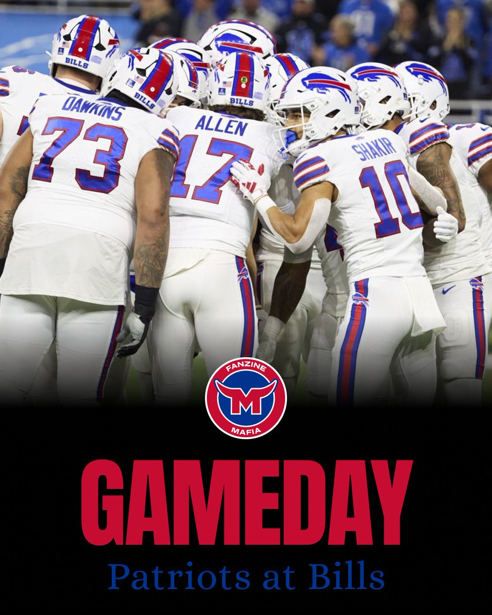 IT'S GAMEDAY‼️

🏈| #Patriots @ #Bills

Drop your predictions below👇 #BillsMafia